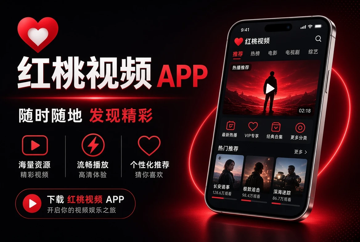 红桃视频APP内容浏览示意
